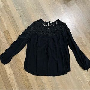 Dressy black top with lace